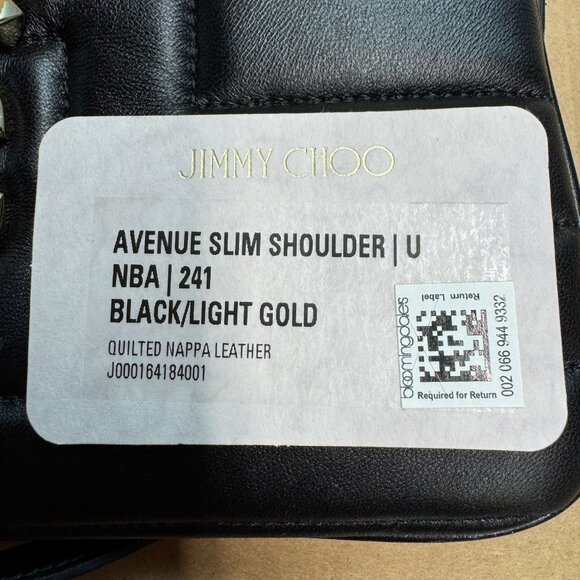 Jimmy Choo Avenue Slim Shoulder Bag - Black - New With Defects - Picture 10 of 12